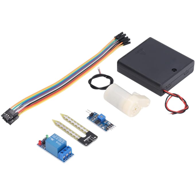 Kit d'arrosage électronique DIY, module de système d'irrigation automatique, capteur d'humidité du sol, pompe black
