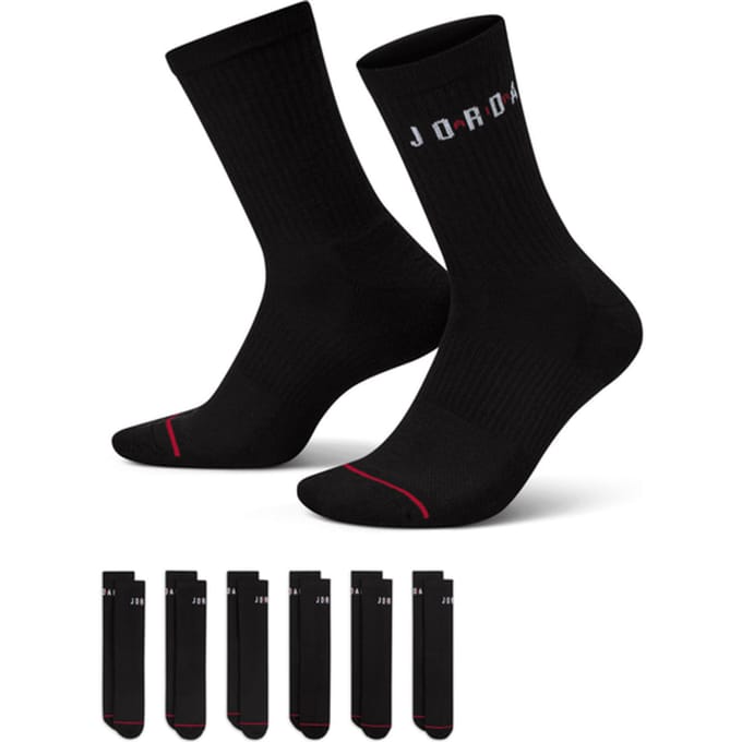 Jordan Everyday Crew 6er Pack Sokken Zwart K010
