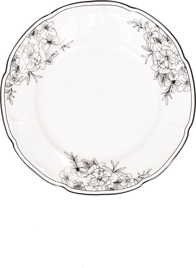Housevitamin Gebaksbord - Les Fleurs - Newbone China - Ø15cm