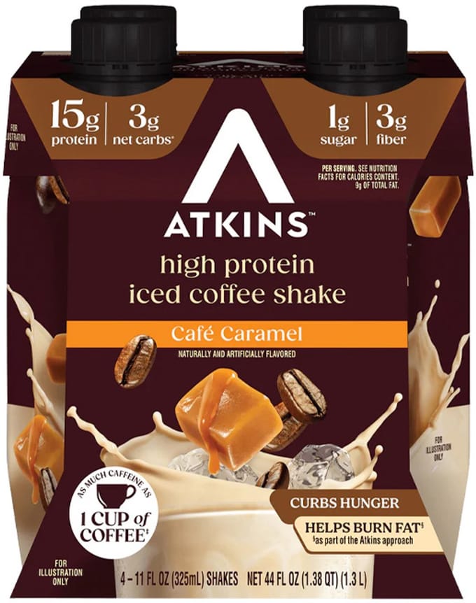 Atkins | Protein Shake | Iced Coffee Café Caramel | 4 Stuks | 4 x 325ml
