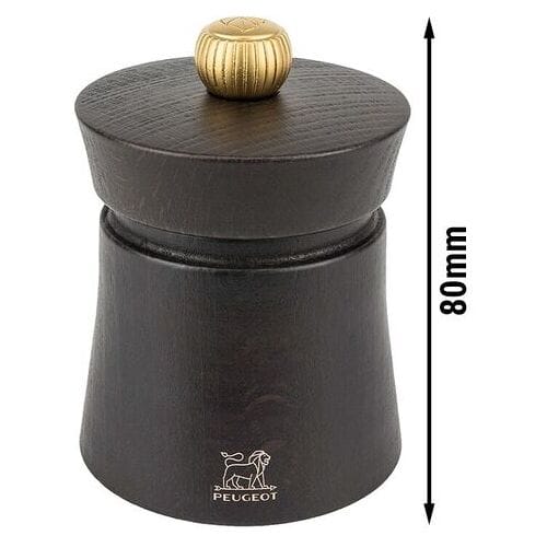 (6 stuks) PEUGEOT BAYA - Pepermolen - Hout - Chocolade - Hoogte: 80mm