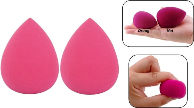 PD® - Make-up spons - 2 Stuks - Roze - Blender spons voor make-up - Foundation blender - Make-up Ei