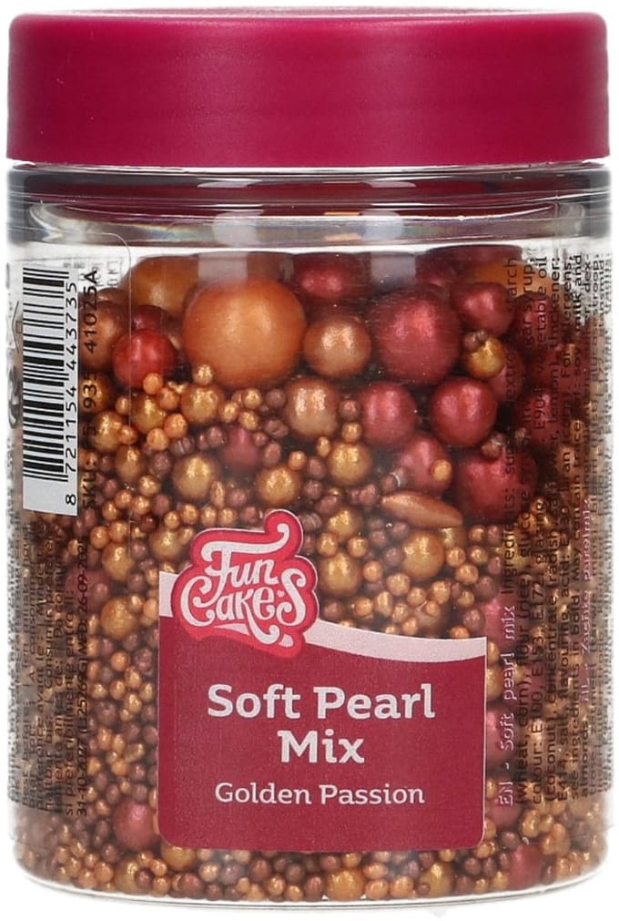 FunCakes Soft Pearls - Mix Golden Passion - 80g