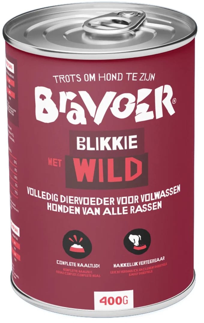 Blikkie met wild 400g - 12 stuks
