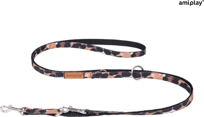 Amiplay Leiband verstelbaar 6 in 1 Safari luipaard maat-S / 100-200x1cm