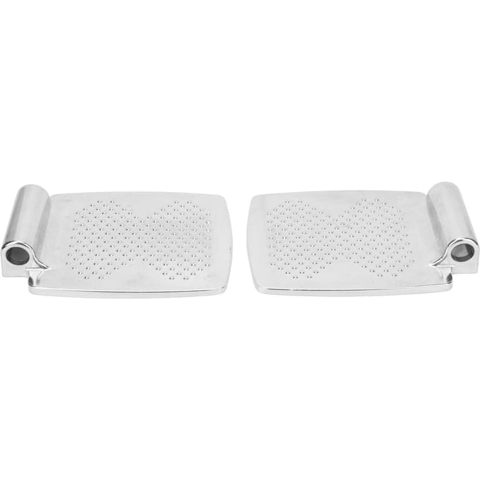 2 stuks Rolstoel Voetplaat Aluminiumlegering Rolstoel Voetsteun Pedaal Vervangingsaccessoire Punttextuur white