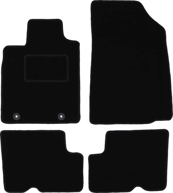 Zwarte veloursmatten voor: Dacia Sandero II hatchback, Stepway (2013-2019)