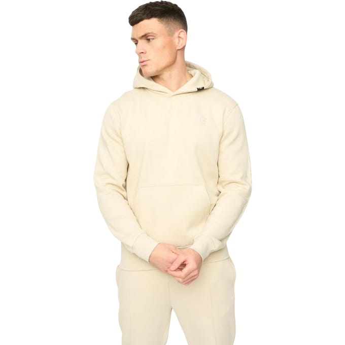 Crosshatch Heren Crufton Hoodie (Licht Steen)