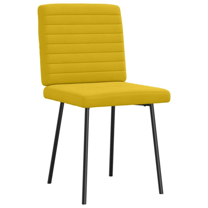 vidaXL Eetkamerstoelen 6 st fluweel geel