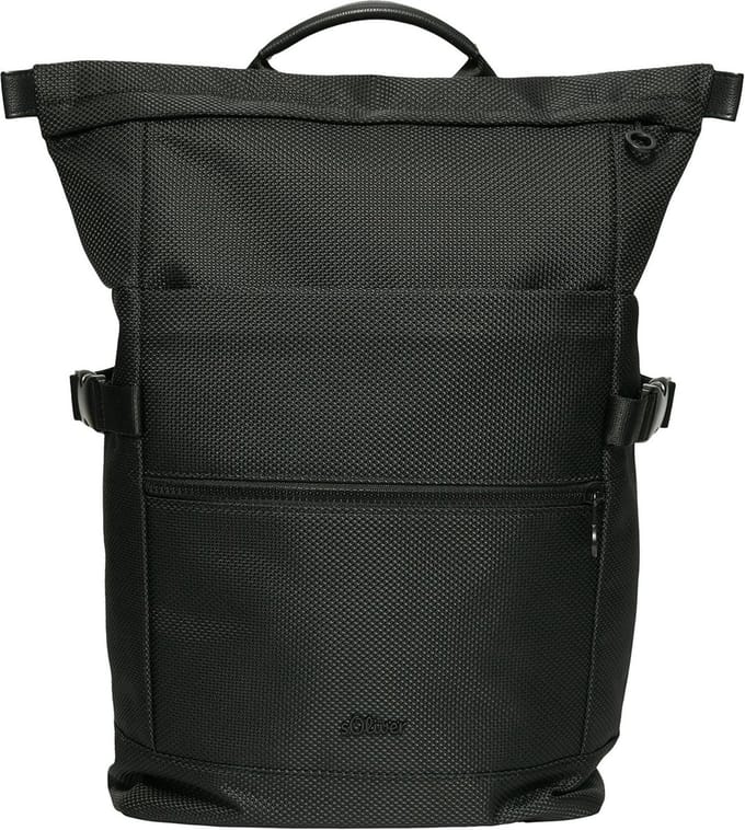 s.Oliver Laptop rugzak Rugzak met laptopvak Backpack Black Zwart