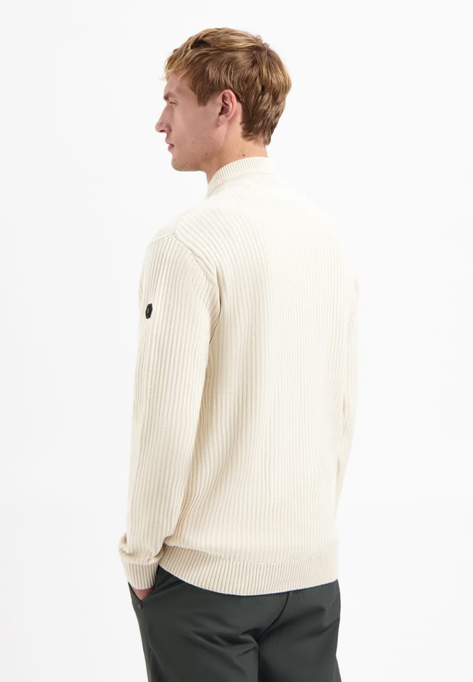 No Excess Pullover Half Zip Rib Variation Kit Size: XXL | Sweaters Outlet | Heren | Beige
