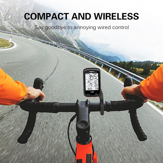 Fiets GPS Computer Waterdicht Draadloos ANT+ Slimme Fiets Snelheidsmeter Fiets Kilometerteller rood