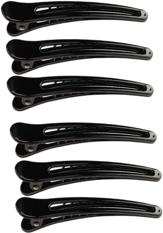 Allecto Plus - Professionele haarclips set van 6 - eendenbek kappersclips - antislip - make-up & kapsels - kunststof - styling accessoires