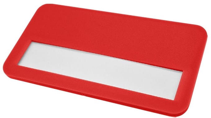 CombiCraft blanco plastic naambadge met magneetsluiting rood - 5 stuks