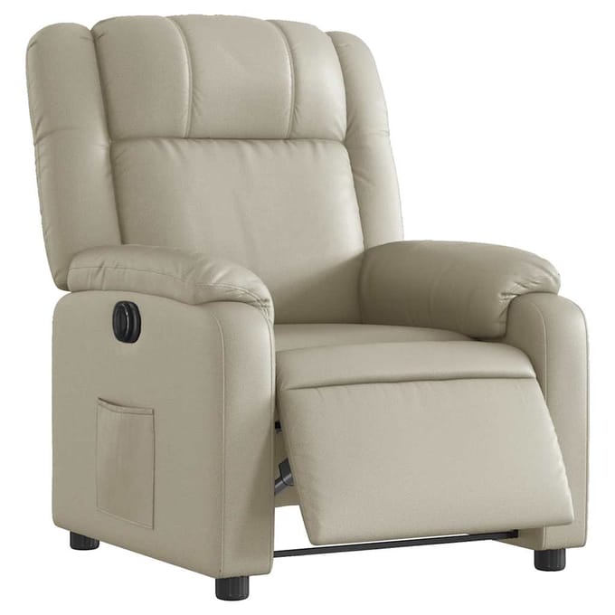 vidaXL - Fauteuil - elektrisch - verstelbaar - kunstleer - crèmekleurig