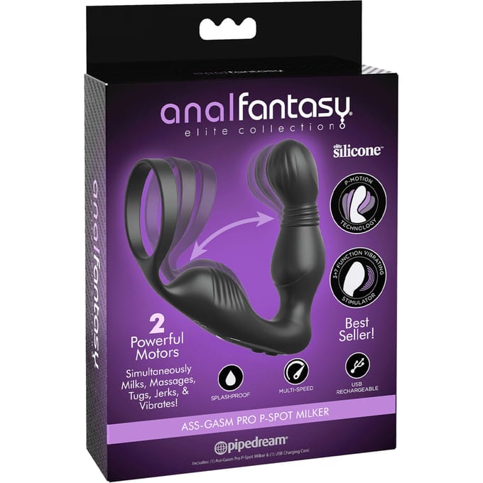 Pipedream - Anal Fantasy Elite Ass-Gasm Pro P-Spot Milker- Zwart
