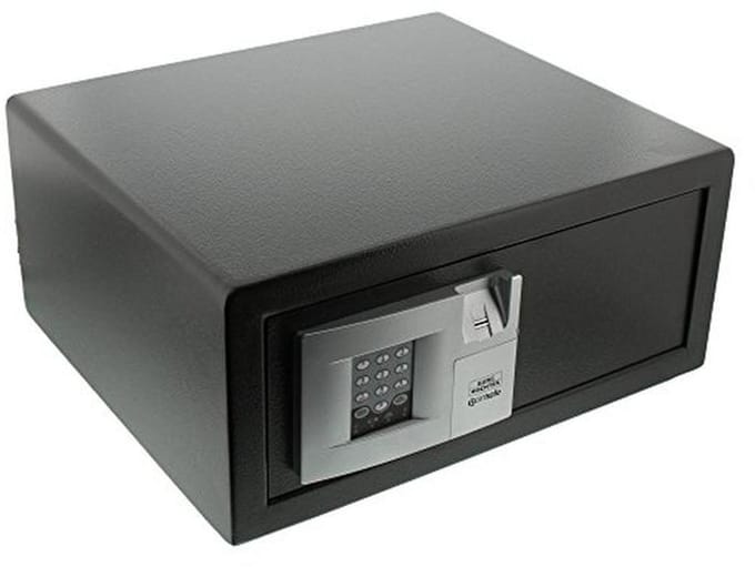 Laptopkluis met elektronisch cijferslot en vingerscan voor optimale beveiliging