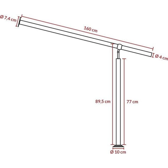 Monzana Trapleuning 160 cm – Roestvrijstaal Incl. Montagehandleiding