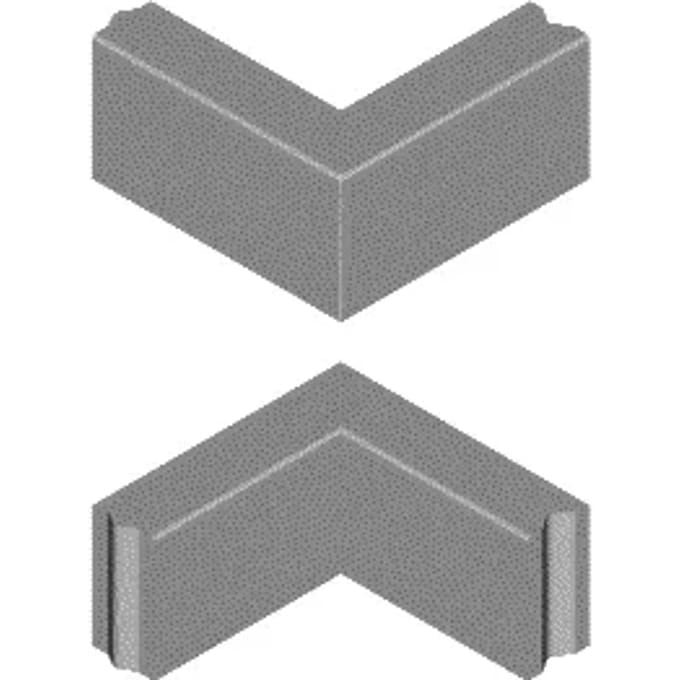 Hoekstuk 10x20 90° grijs