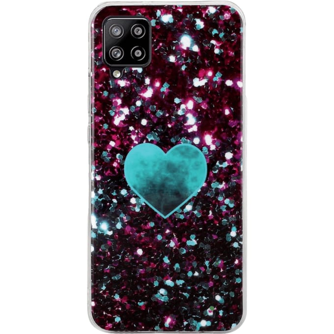 Mocaa Samsung Galaxy A42 Telefoonhoesje Marmer Blauw
