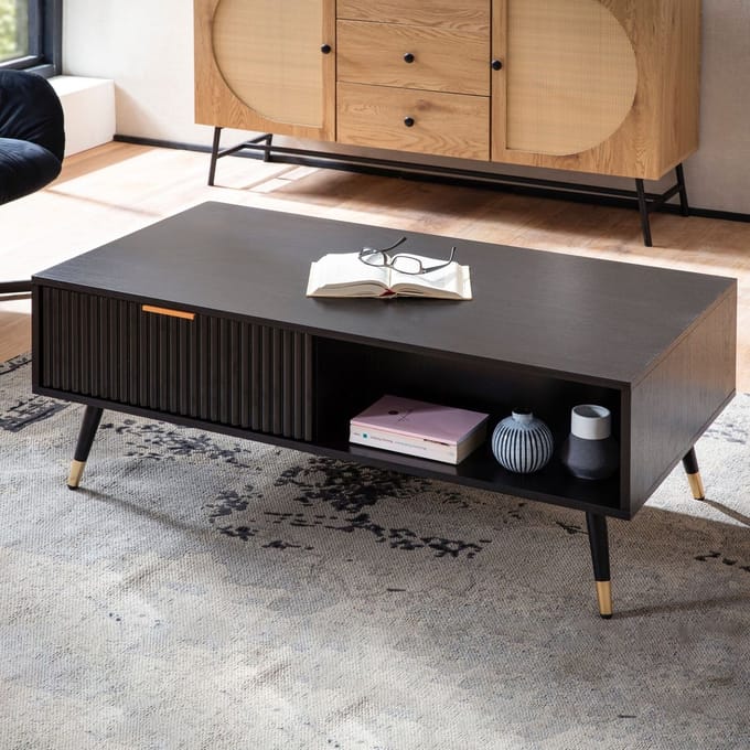 Sky Style Nobel Rechthoekige Salontafel Zwart met Lades