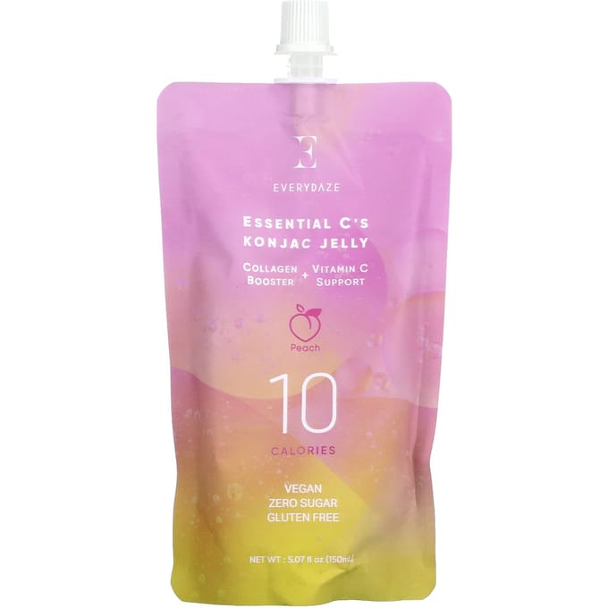 Everydaze, Essential C Konjac Jelly, Perziksmaak, 5.07 fl oz (150 ml)