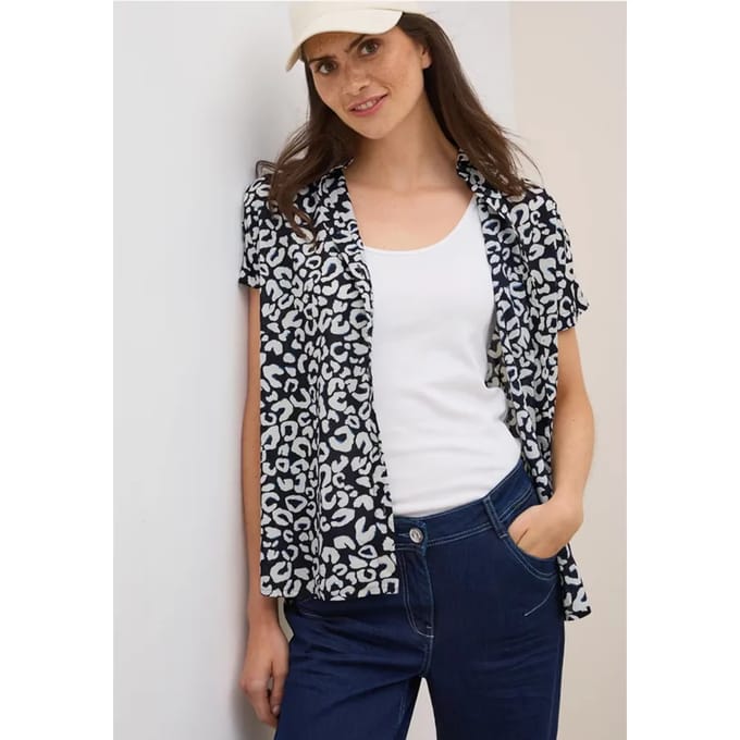 Katoenen blouse met patroon