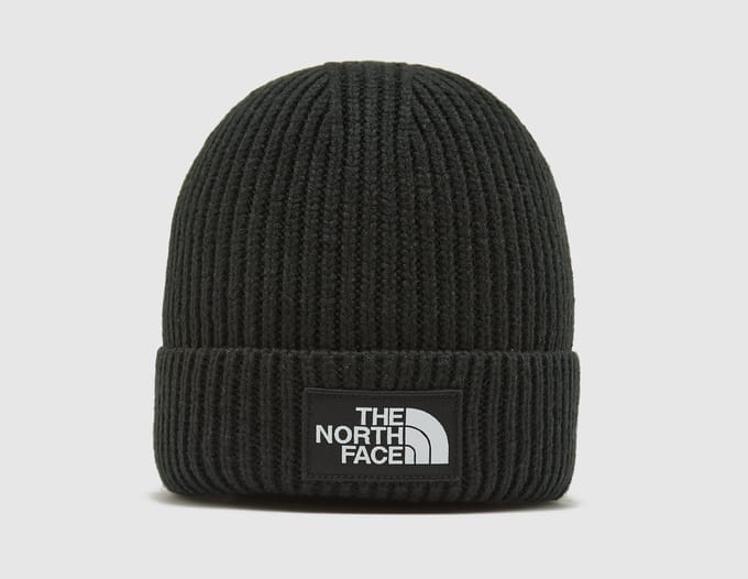 The North Face Logo Box Cuffed Beanie Hat - Zwart- Heren, Zwart One Size
