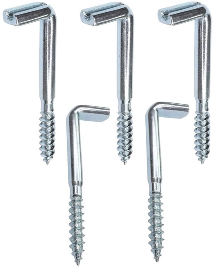 Allecto - L-vormige Haken Set - Duurzaam Staal - Zilver