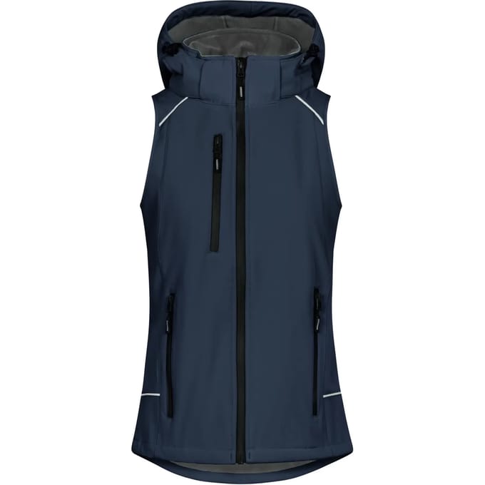 Dames softshell hoodie gilet Promodoro