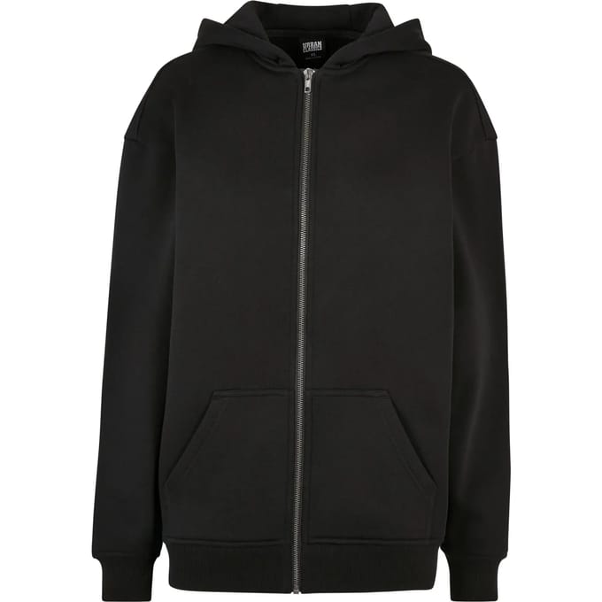 Sweatshirt damescapuchon met oversized rits Urban Classics