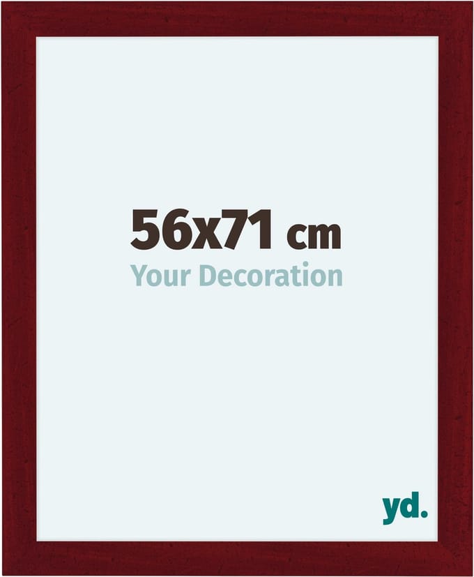 Your Decoration - Fotolijst 56x71 cm - MDF - Wijnrood Geveegd - Como