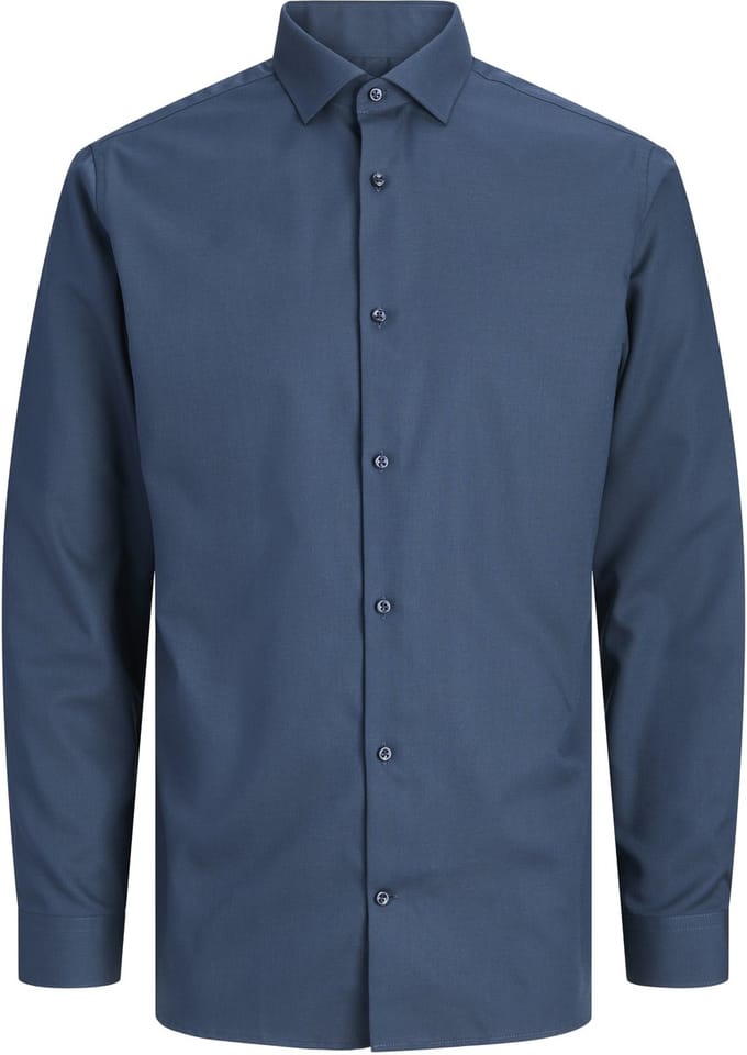 Parker shirt slim fit - twill - blauw (big dipper)