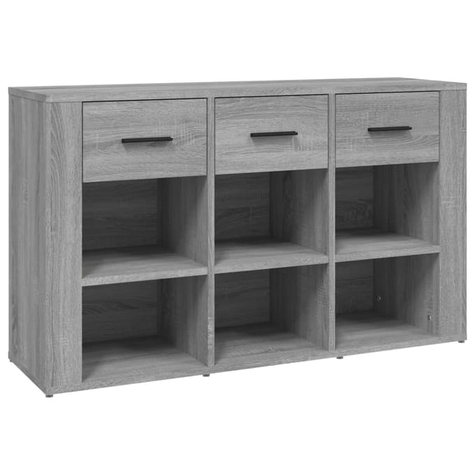 vidaXL - Dressoir - 100x30x59,5 - cm - bewerkt - hout - grijs - sonoma - eikenkleurig