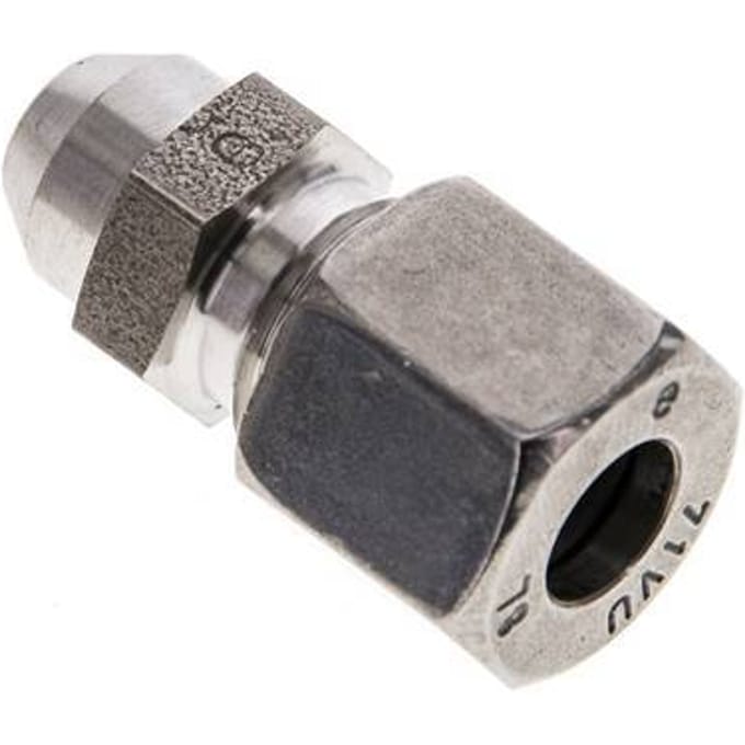 8L & 12mm RVS Rechte Snijringkoppeling Lasverbinding 315bar ISO 8434-1