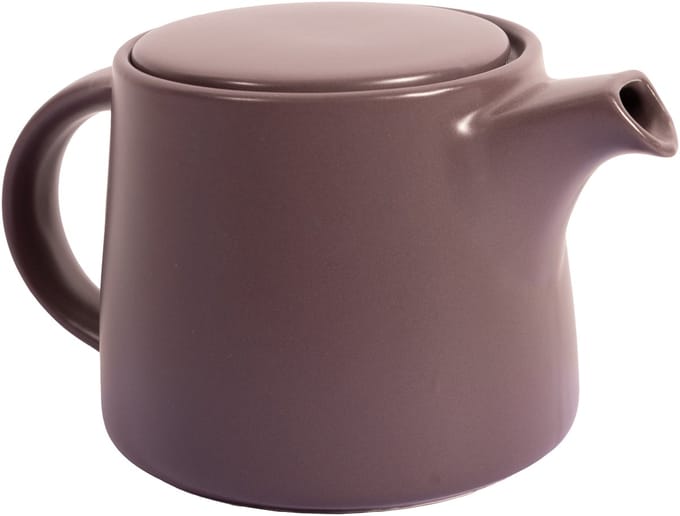Point-Virgule theepot uit steengoed Midnight Mocha met infuser uit rvs 8x7x7cm