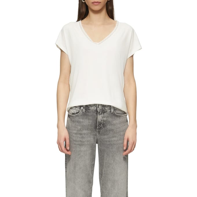 s.Oliver -qs T-shirts Offwhite Maat: M | Tops Outlet | Dames | Wit