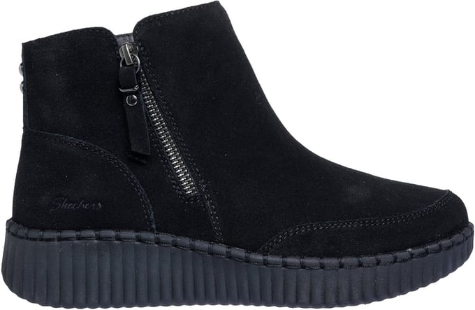Skechers Wilshire Blvd Weekend Crush dames boot - Zwart zwart - Maat 36