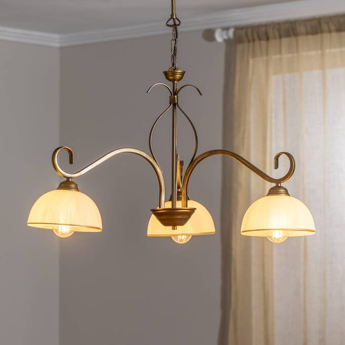 EMIBIG LIGHTING Hanglamp Wivara 3, 3-lamps, goud