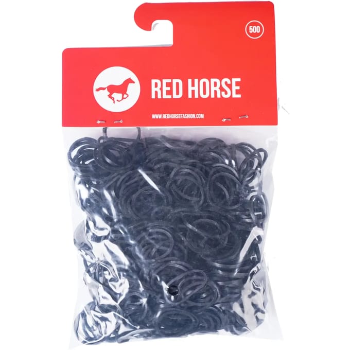 Red Horse Invlecht Elastiekjes Zwart - One size