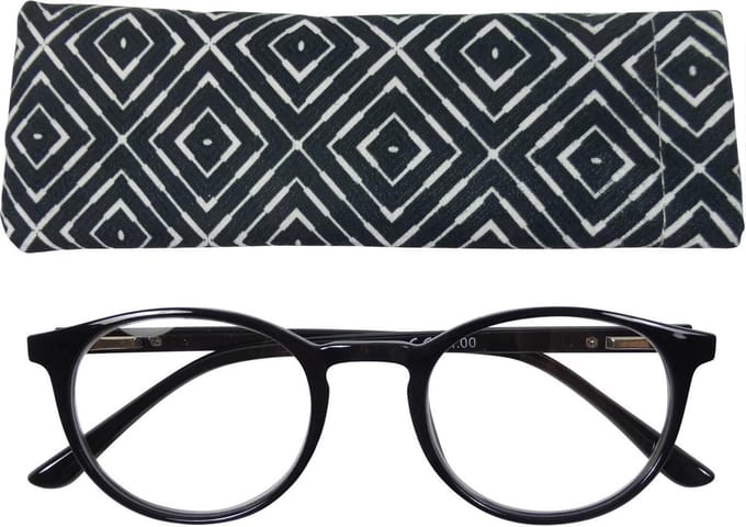 Lilly&June Leesbril Zwart +3 - Met Bijpassend Etui