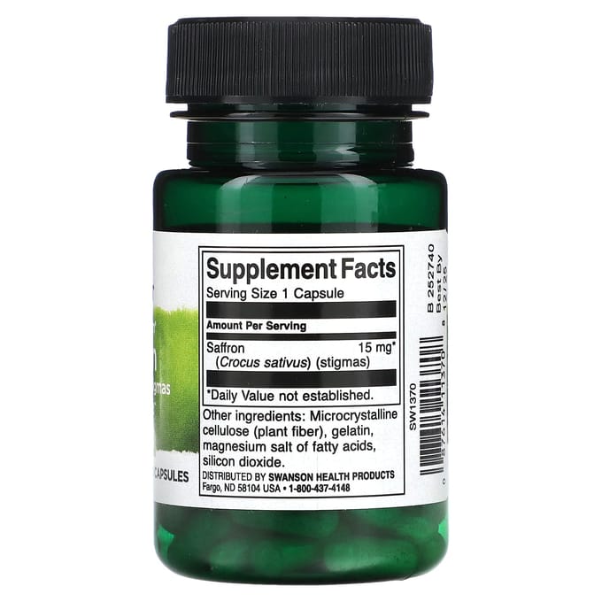 Saffraan, 15Mg, 60 Capsules