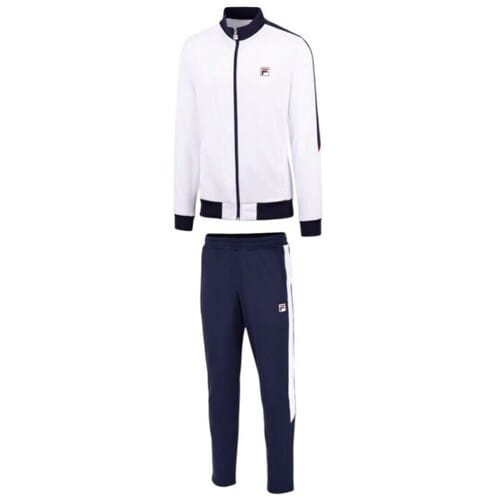 Fila Manuel Trainingspak Heren-Wit,Donkerblauw