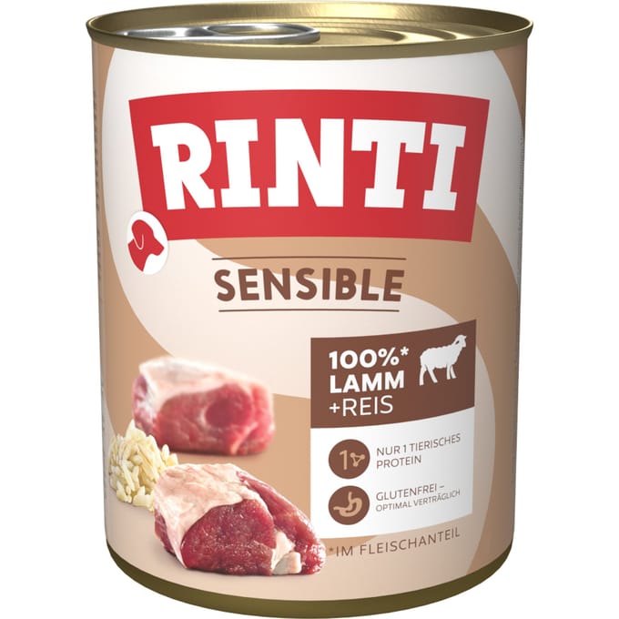 Rinti Sensible 6x800g - Lam & Rijst