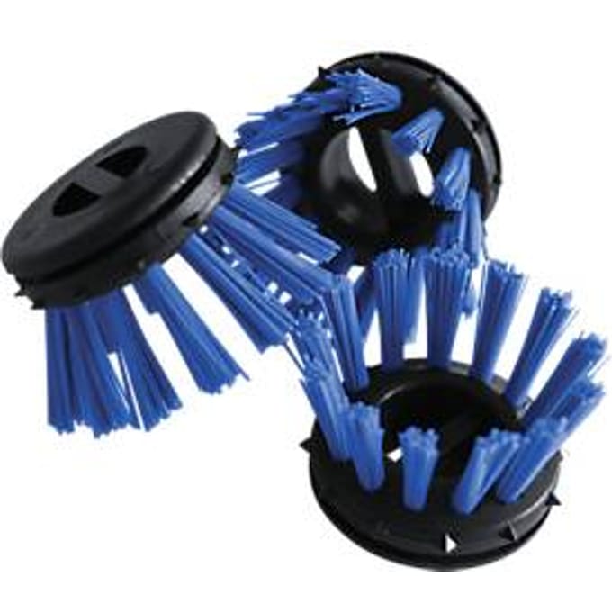 Inzetborstel voor rubberen ringmat, blauw
