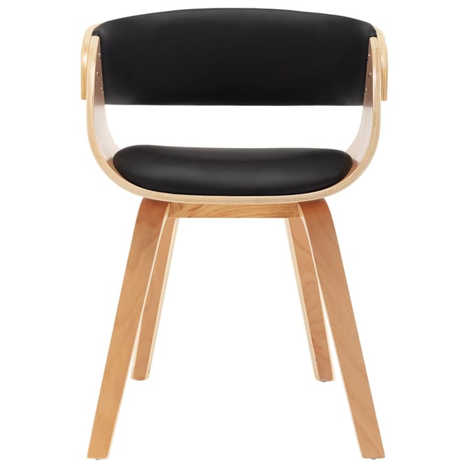 vidaXL Eetkamerstoelen 2 st gebogen hout en kunstleer