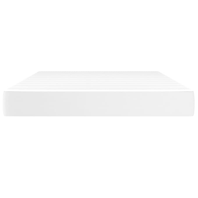 vidaXL - Pocketveringmatras - medium - 140x190x20 - cm - kunstleer - wit