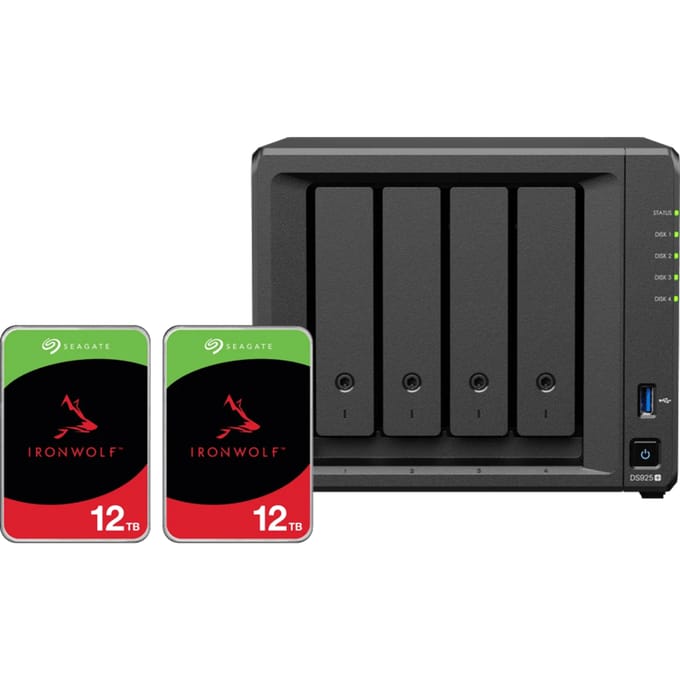 Synology DS925+ + Seagate Ironwolf 12TB Duo Pack