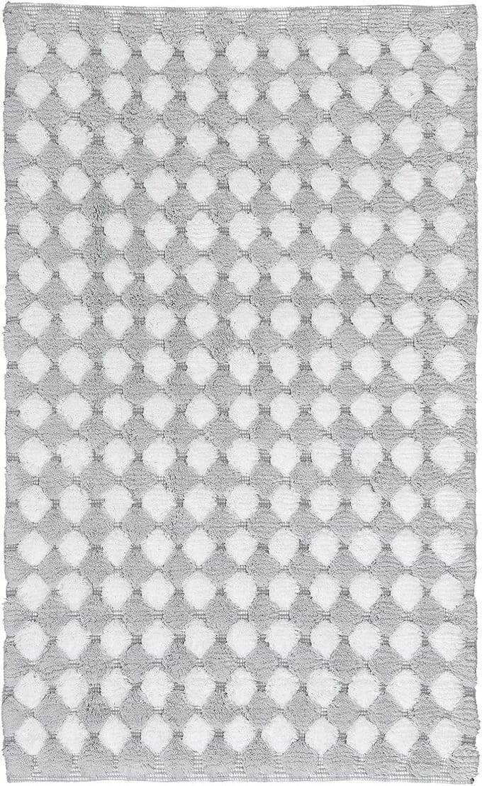 Omgoods - Badmat Merida in Zilvergrijs, 70 x 120 cm
