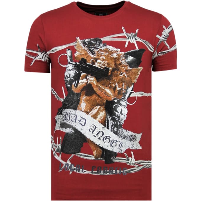 Bad Angel - Funny T shirt Heren - 6318B - Bordeaux